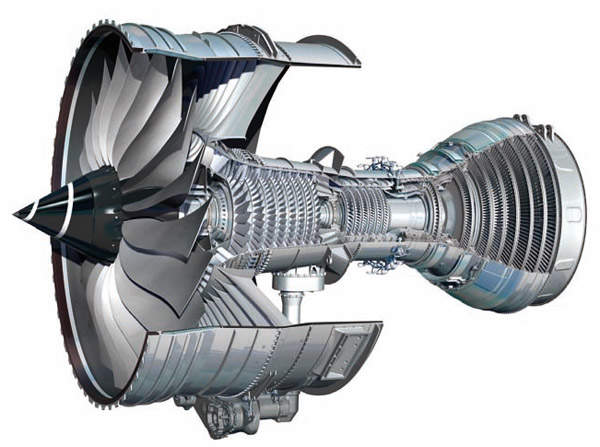 The Rolls-Royce Trent 1000 is a new ultra-high-thrust variant of the Trent family and uses a three-shaft layout. Image courtesy of Rolls Royce.