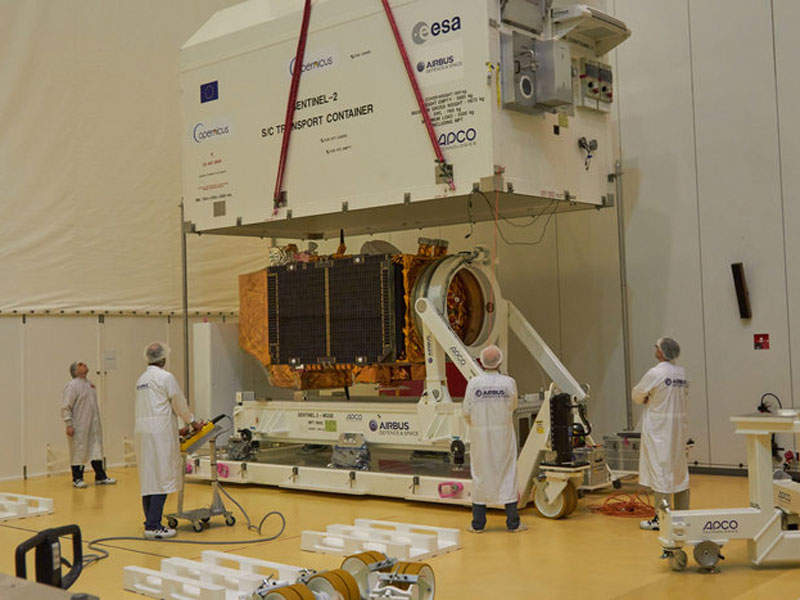 Sentinel-2B satellite was launched in March 2017. Credit: ESA.