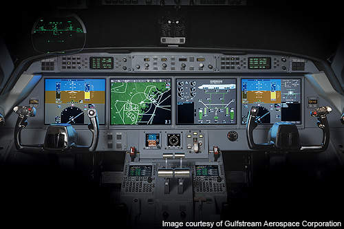 The G280 is fitted with an advanced glass cockpit.