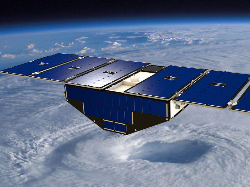 CYGNSS consists of eight microsatellites. Image: courtesy of Southwest Research Institute.