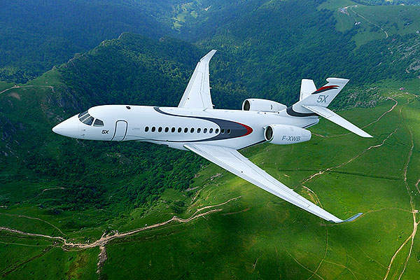 Dassault Falcon 5X programme was terminated in December 2017. Image courtesy of Dassault Aviation.