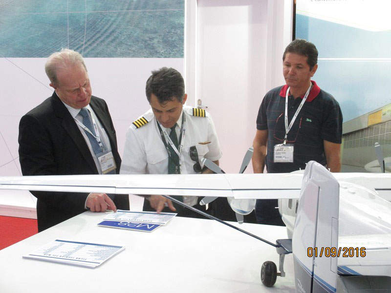 The M28 twin turboprop aircraft was exhibited at the Latin American Business Aviation Conference and Exhibition (LABACE) in 2016. Credit: PZL Mielec Company.