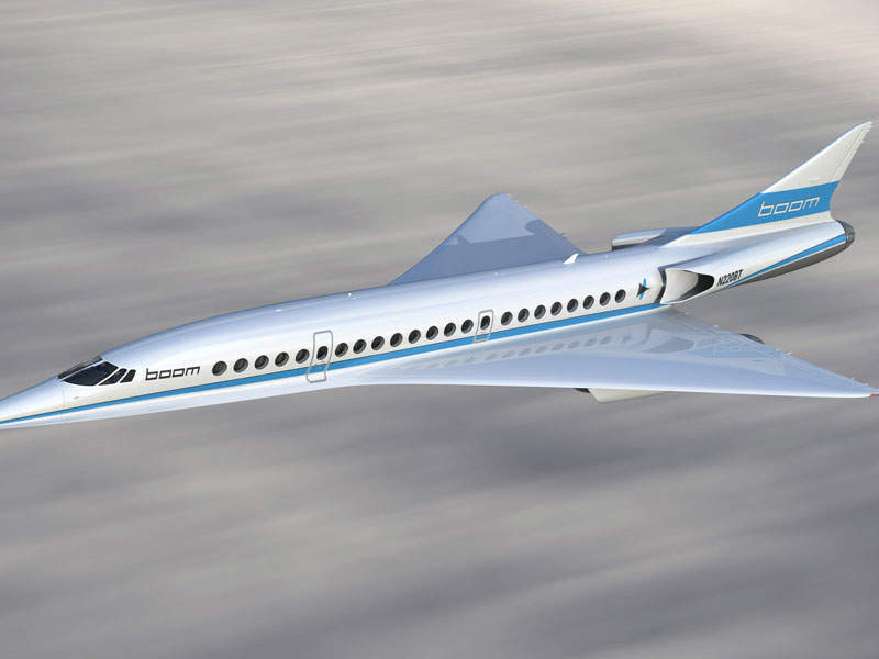 The XB-1 production aircraft will accommodate up to 45 passengers. Credit: Boom Technologies.