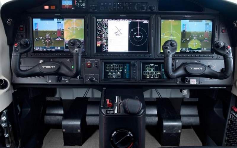 The aircraft is fitted with Garmin G3000 touchscreen glass flightdeck. Credit: Daher.