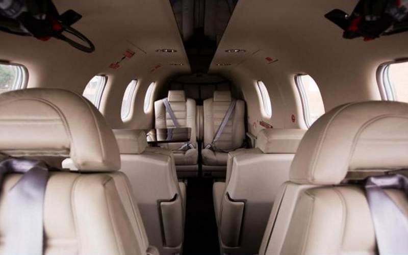 The business jet accommodates up to six passengers. Credit: Daher.