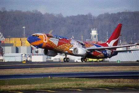 Qantas Airlines' 737-800.